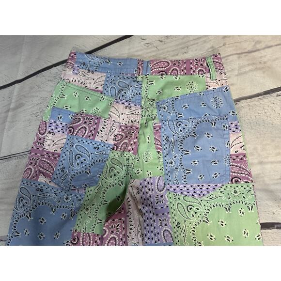 H&M Bandana Print High Rise Wide Leg Jeans Pants Size 4 - Picture 4 of 6